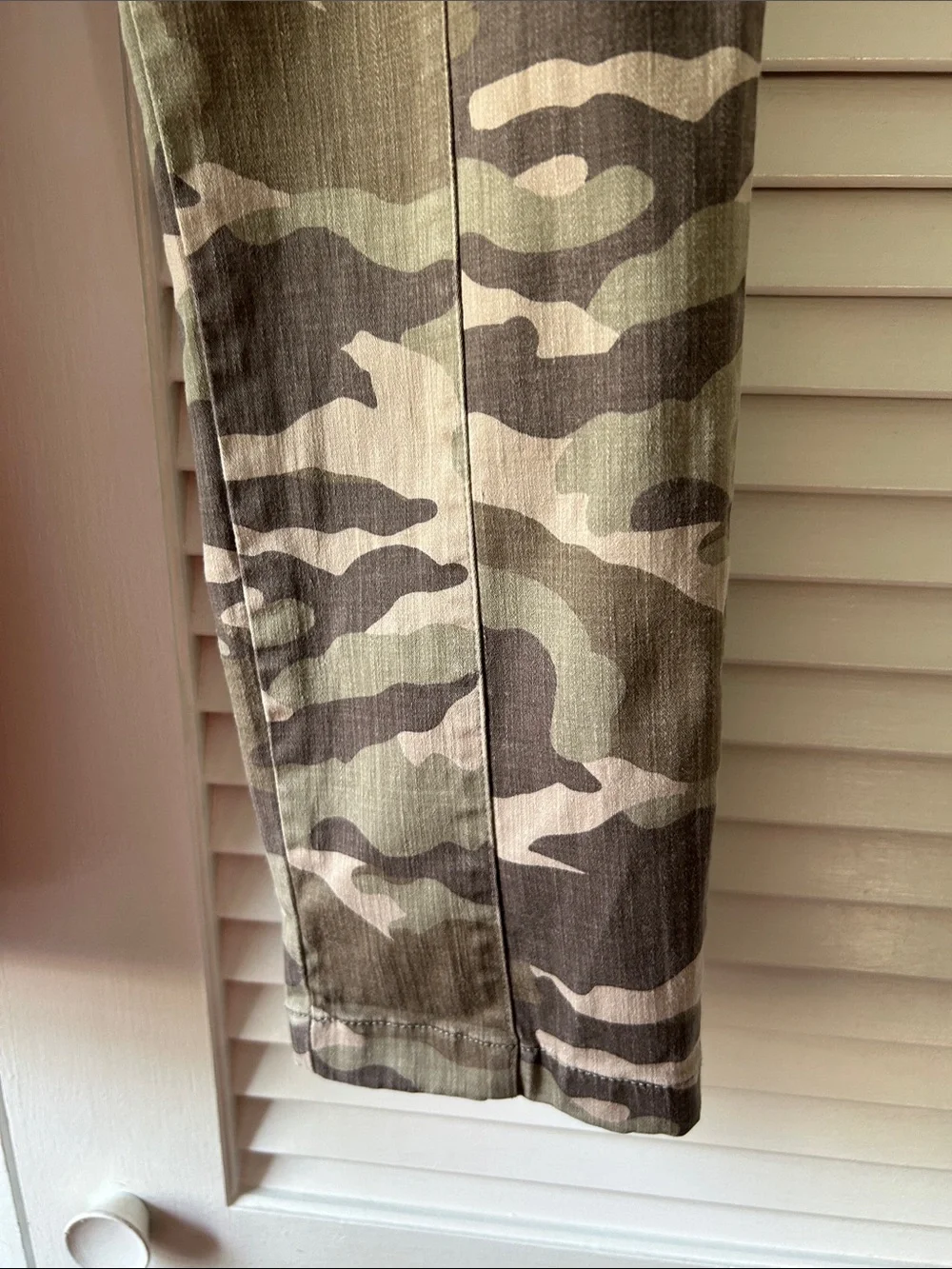 J. Crew Women's Camouflage Straight-Leg Cargo Pants in Olive and Tan